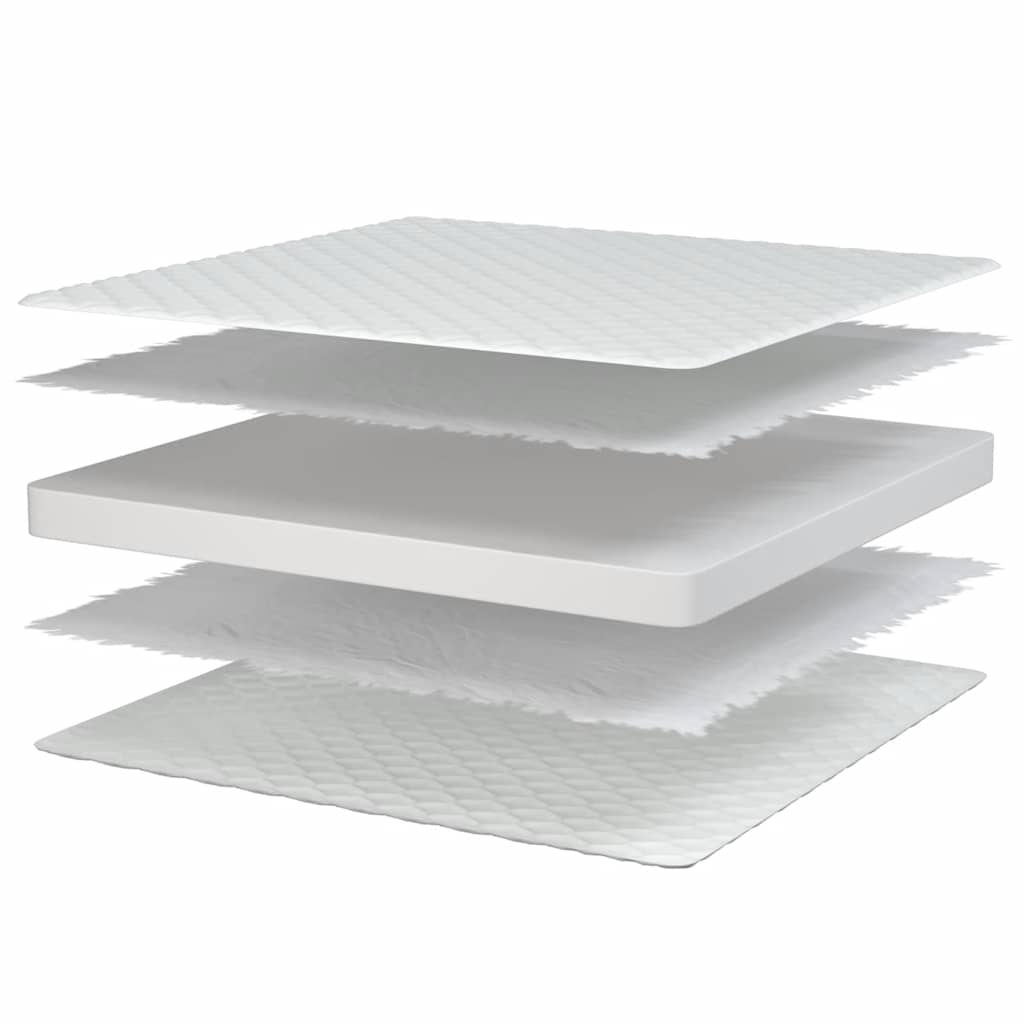 vidaXL Materac z pianką memory, biały, 200x200x17 cm, miękki