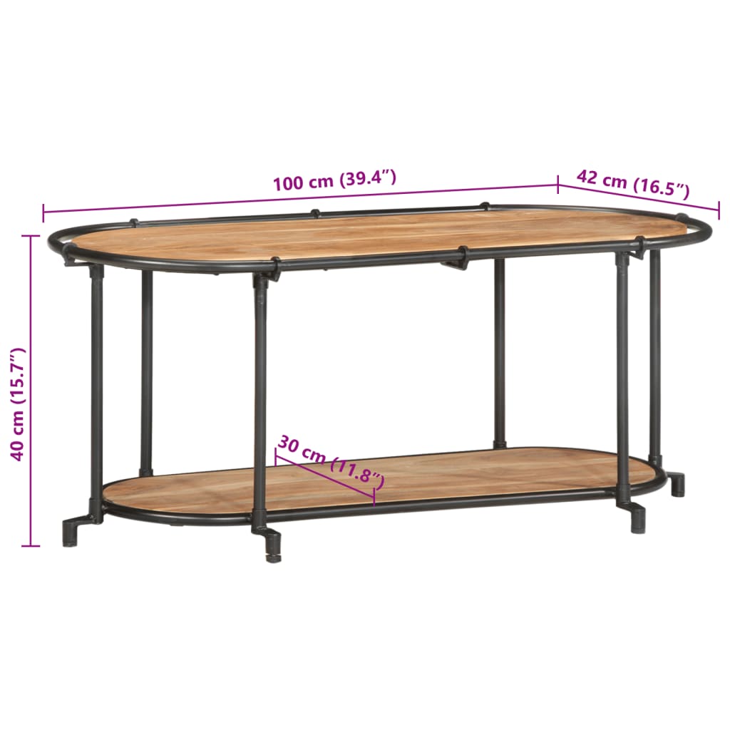 vidaXL Szafka pod telewizor, 100x42x40 cm, lite drewno akacjowe