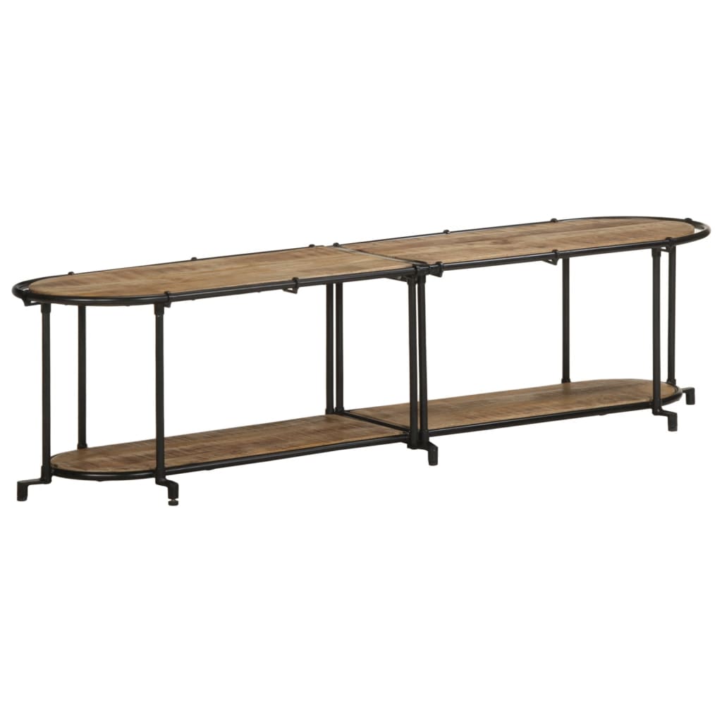 vidaXL Szafka pod TV, 160x42x40 cm, lite surowe drewno mango