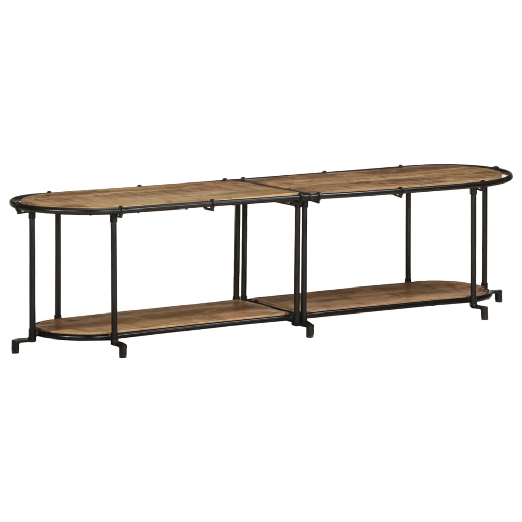 vidaXL Szafka pod TV, 160x42x40 cm, lite surowe drewno mango