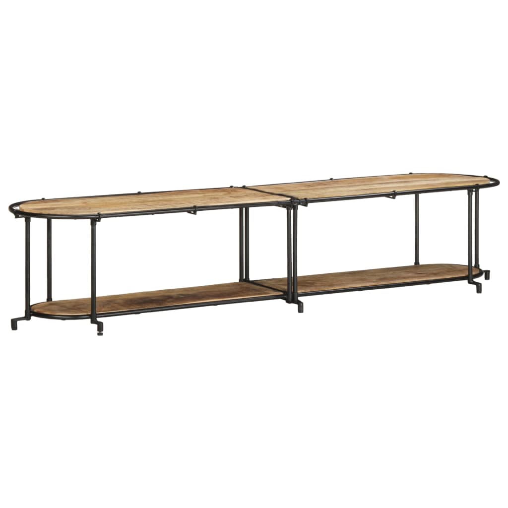 vidaXL Szafka pod TV, 200x42x40 cm, lite surowe drewno mango