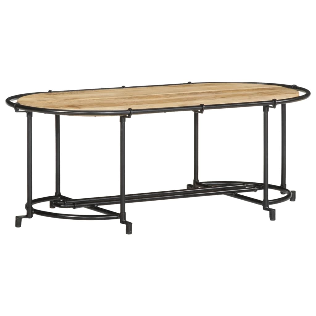 vidaXL Stolik kawowy, 110x55x40 cm, lite surowe drewno mango