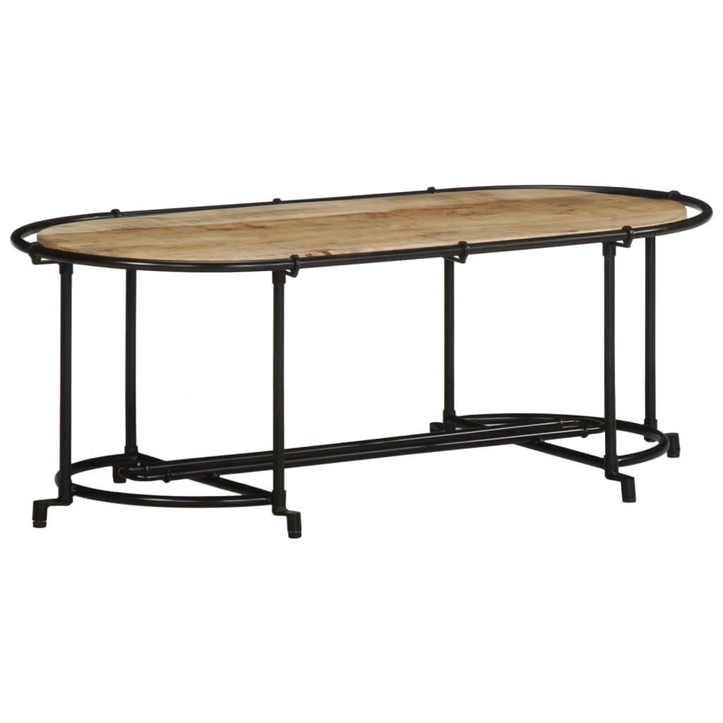vidaXL Stolik kawowy, 110x55x40 cm, lite surowe drewno mango