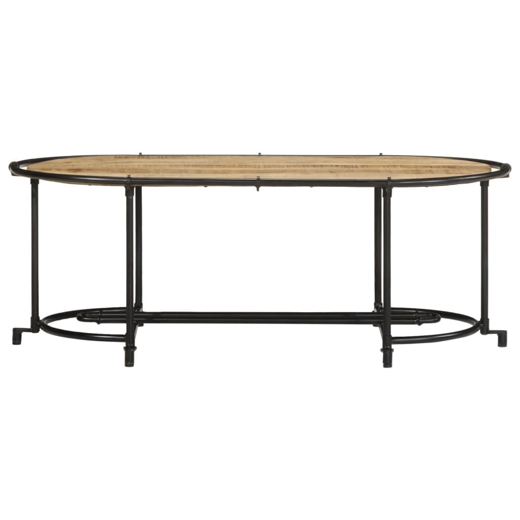 vidaXL Stolik kawowy, 110x55x40 cm, lite surowe drewno mango