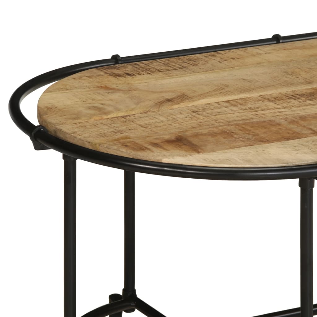 vidaXL Stolik kawowy, 110x55x40 cm, lite surowe drewno mango