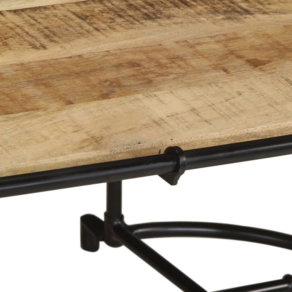 vidaXL Stolik kawowy, 110x55x40 cm, lite surowe drewno mango