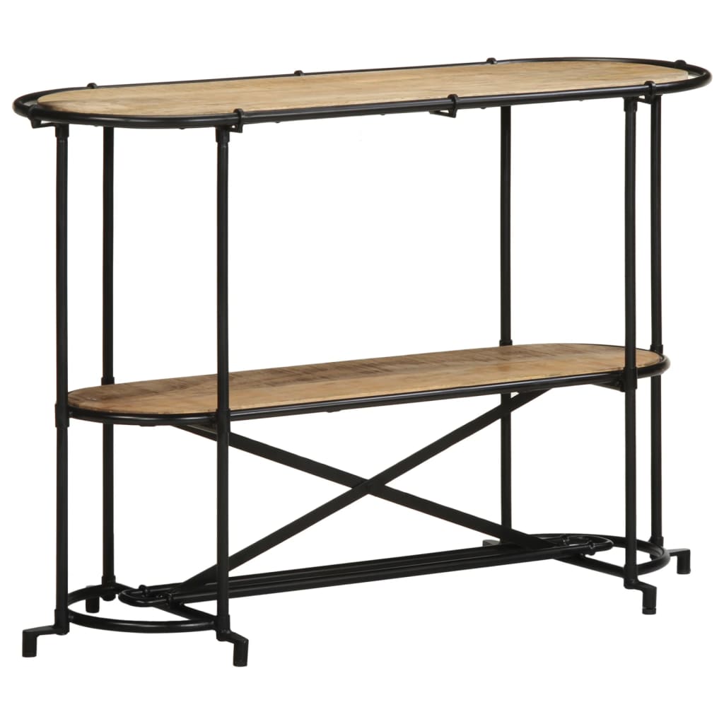 vidaXL Stolik konsolowy, 110x42x76 cm, lite surowe drewno mango