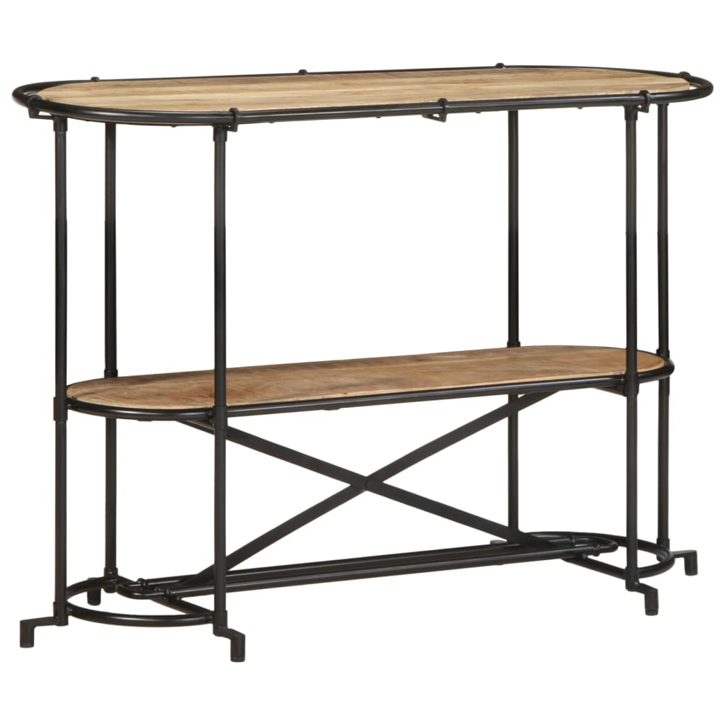 vidaXL Stolik konsolowy, 110x42x76 cm, lite surowe drewno mango