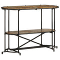 vidaXL Stolik konsolowy, 110x42x76 cm, lite drewno z odzysku