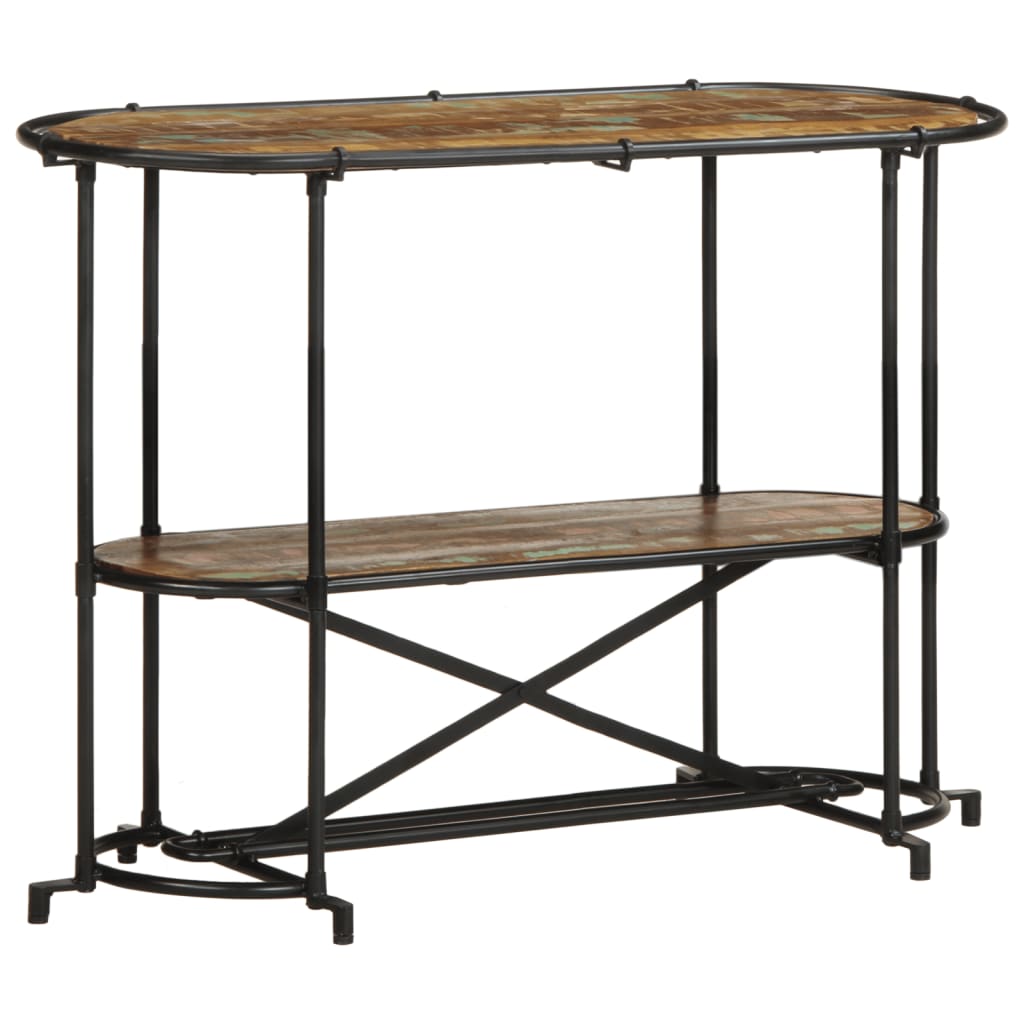 vidaXL Stolik konsolowy, 110x42x76 cm, lite drewno z odzysku