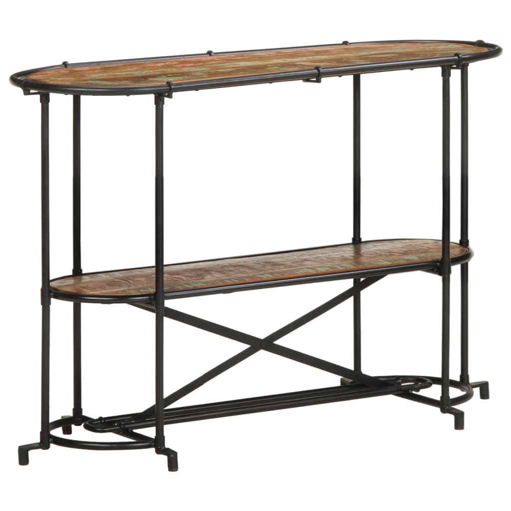 vidaXL Stolik konsolowy, 110x42x76 cm, lite drewno z odzysku