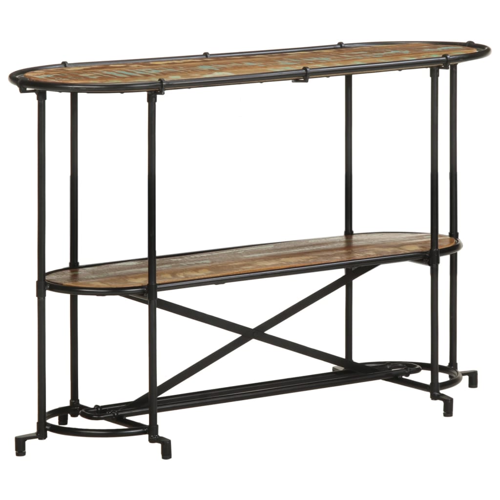 vidaXL Stolik konsolowy, 110x42x76 cm, lite drewno z odzysku