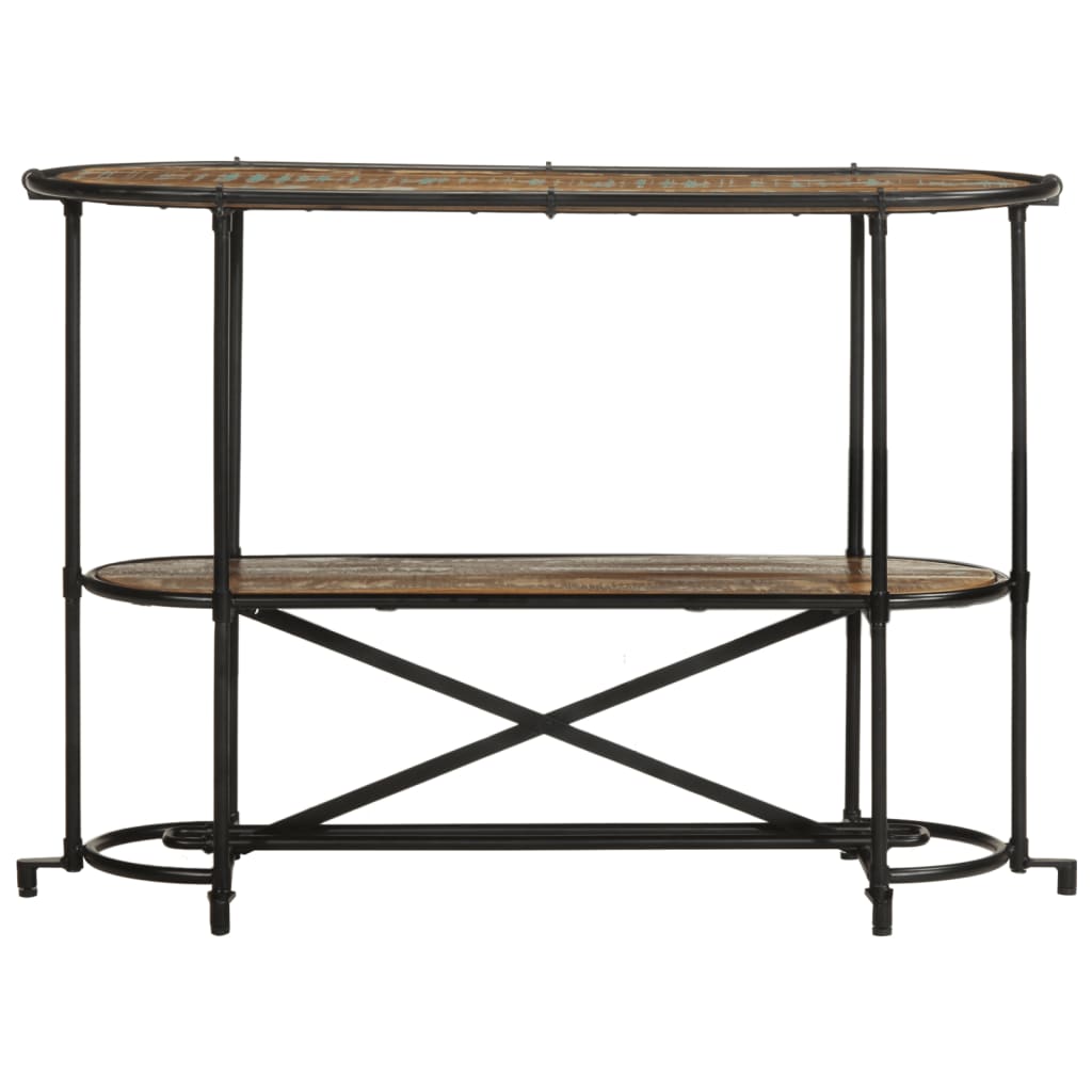 vidaXL Stolik konsolowy, 110x42x76 cm, lite drewno z odzysku
