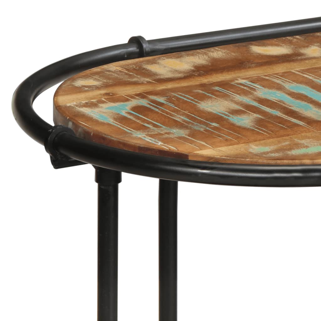 vidaXL Stolik konsolowy, 110x42x76 cm, lite drewno z odzysku