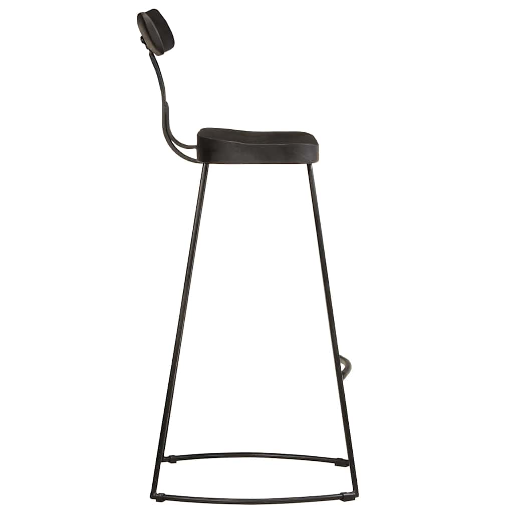 vidaXL Hokery barowe 2 szt. Czarny 49x43x103 cm Drewno lite Mango
