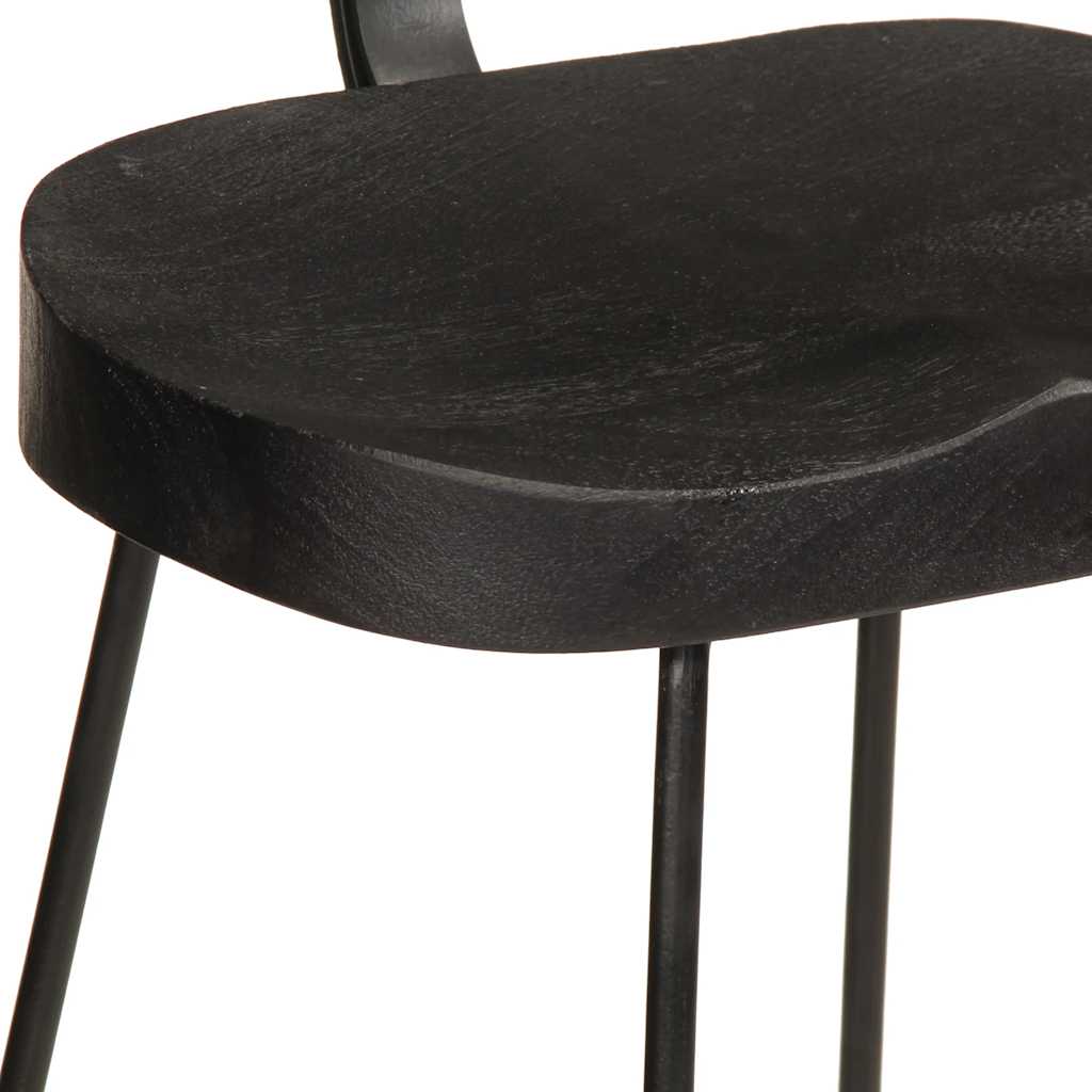 vidaXL Hokery barowe 2 szt. Czarny 49x43x103 cm Drewno lite Mango