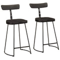 vidaXL Hokery barowe 2 szt. Czarny 49x43x88 cm Drewno lite Mango