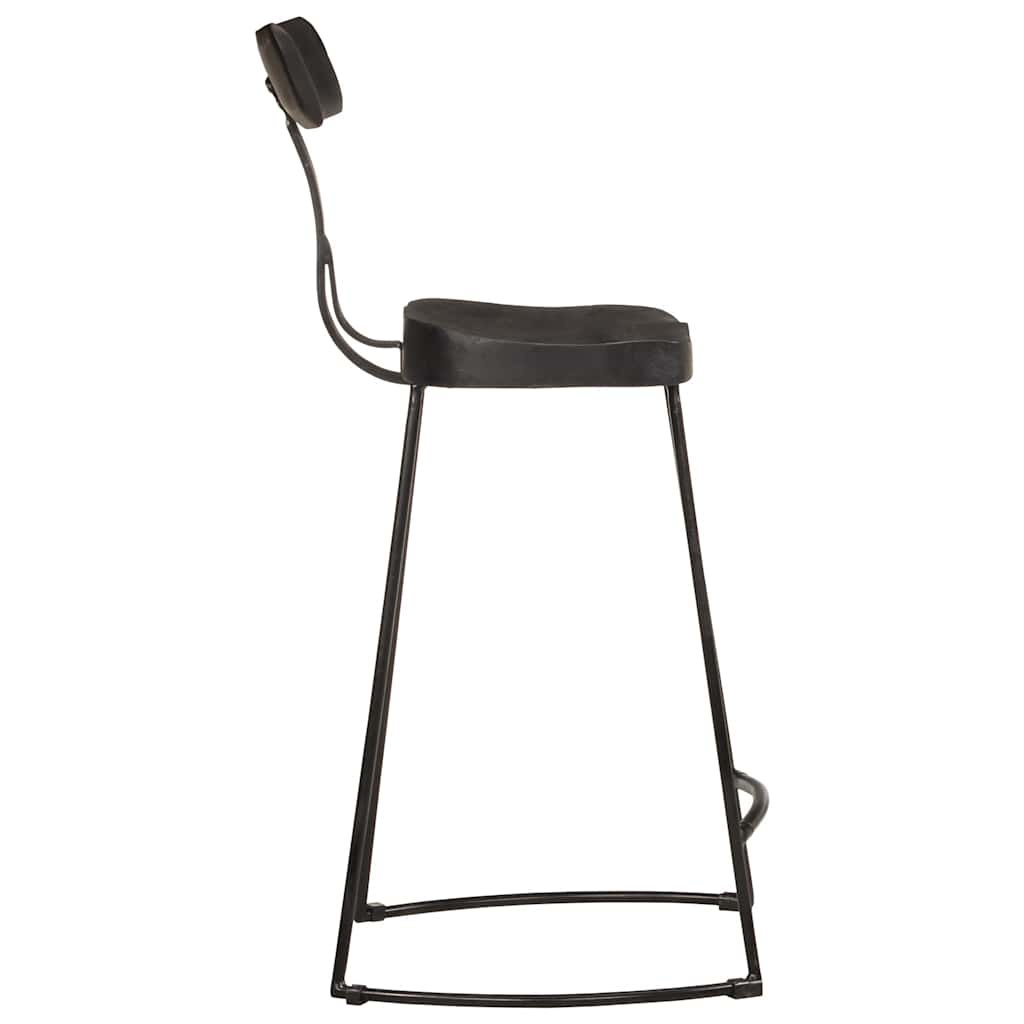 vidaXL Hokery barowe 2 szt. Czarny 49x43x88 cm Drewno lite Mango