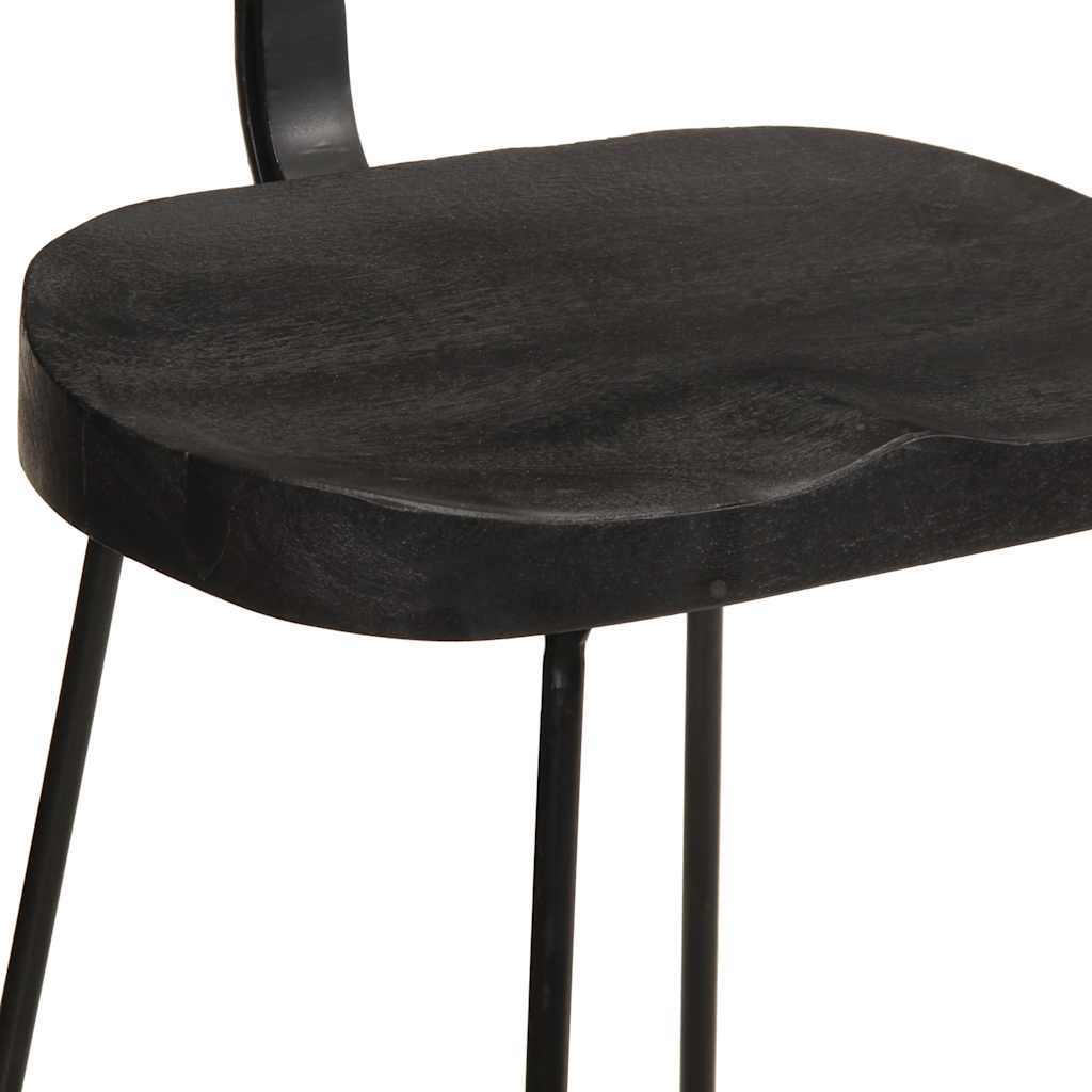 vidaXL Hokery barowe 2 szt. Czarny 49x43x88 cm Drewno lite Mango