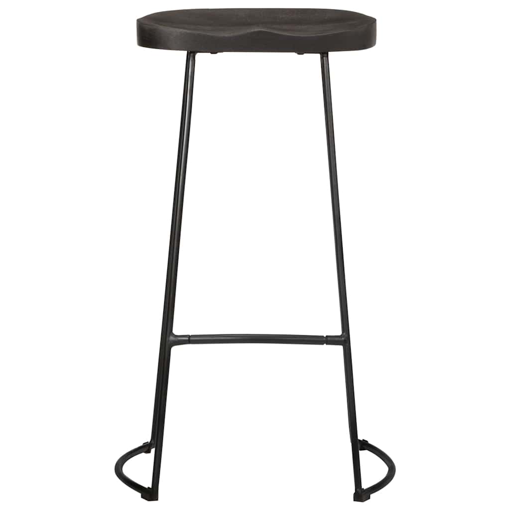 vidaXL Hokery barowe 2 szt. Czarny 45x40x78 cm Drewno lite Mango