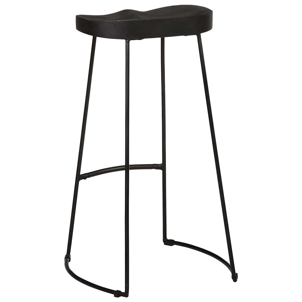 vidaXL Hokery barowe 2 szt. Czarny 45x40x78 cm Drewno lite Mango
