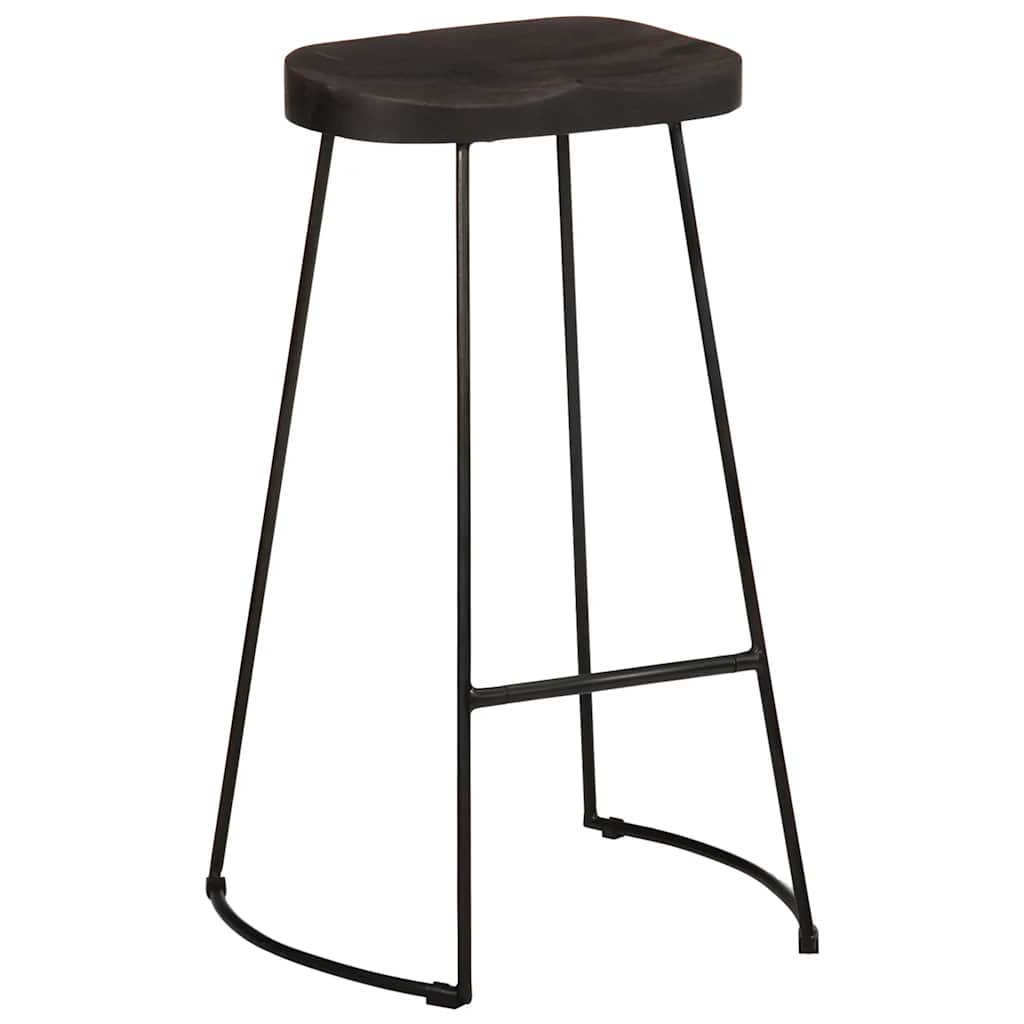 vidaXL Hokery barowe 2 szt. Czarny 45x40x78 cm Drewno lite Mango