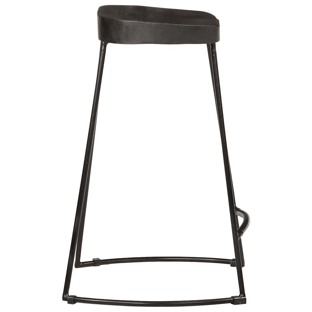 vidaXL Hokery barowe 2 szt. Czarny 45x40x62 cm Drewno lite Mango