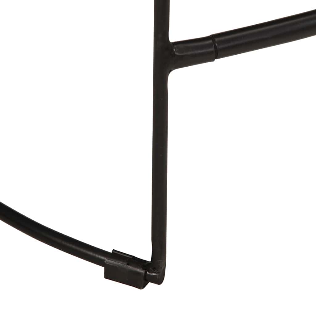 vidaXL Hokery barowe 2 szt. Czarny 46x38x52 cm Drewno lite Mango