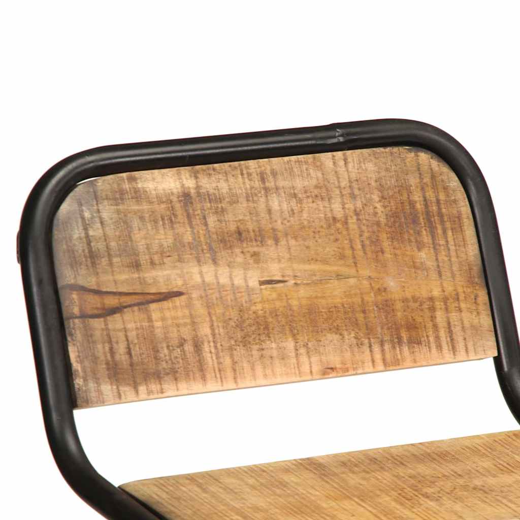 vidaXL Hokery barowe 2 szt. 46x35,5x80 cm Drewno lite surowe mango