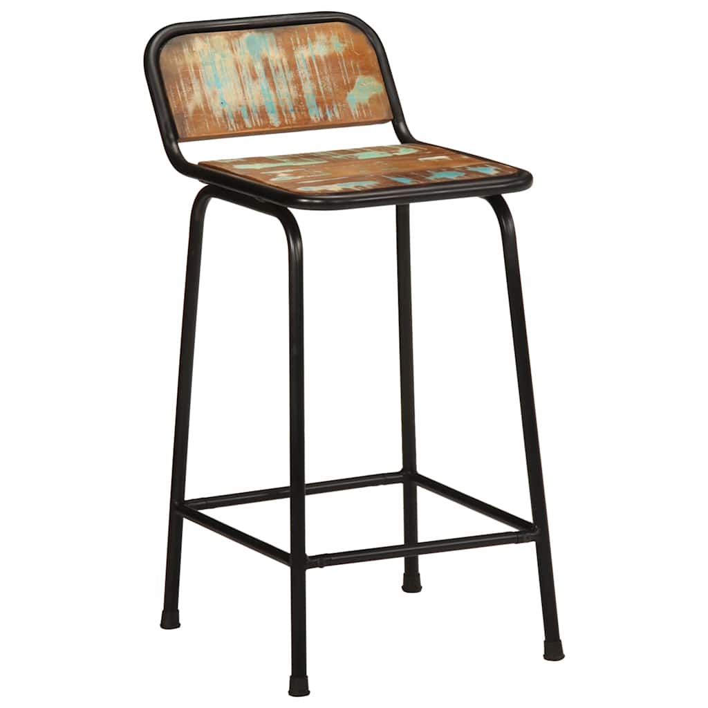 vidaXL Hokery barowe 4 szt. 46x35,5x80 cm Drewno lite odzyskane