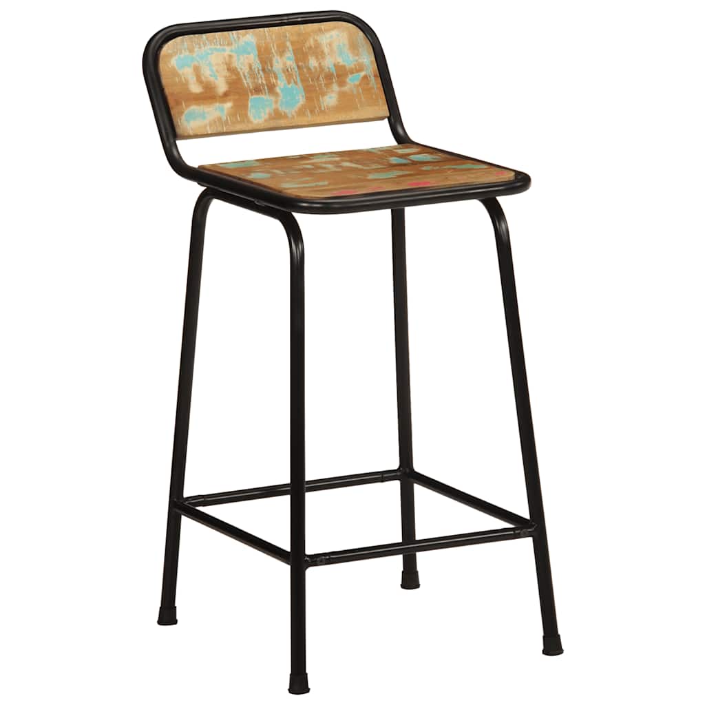 vidaXL Hokery barowe 4 szt. 46x35,5x80 cm Drewno lite odzyskane