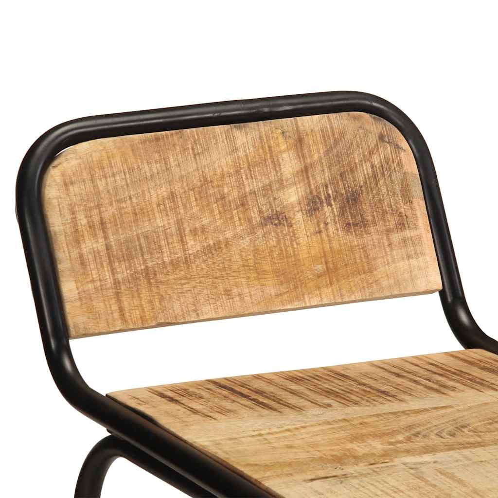 vidaXL Hokery barowe 4 szt. 46x35,5x70 cm Drewno lite surowe mango