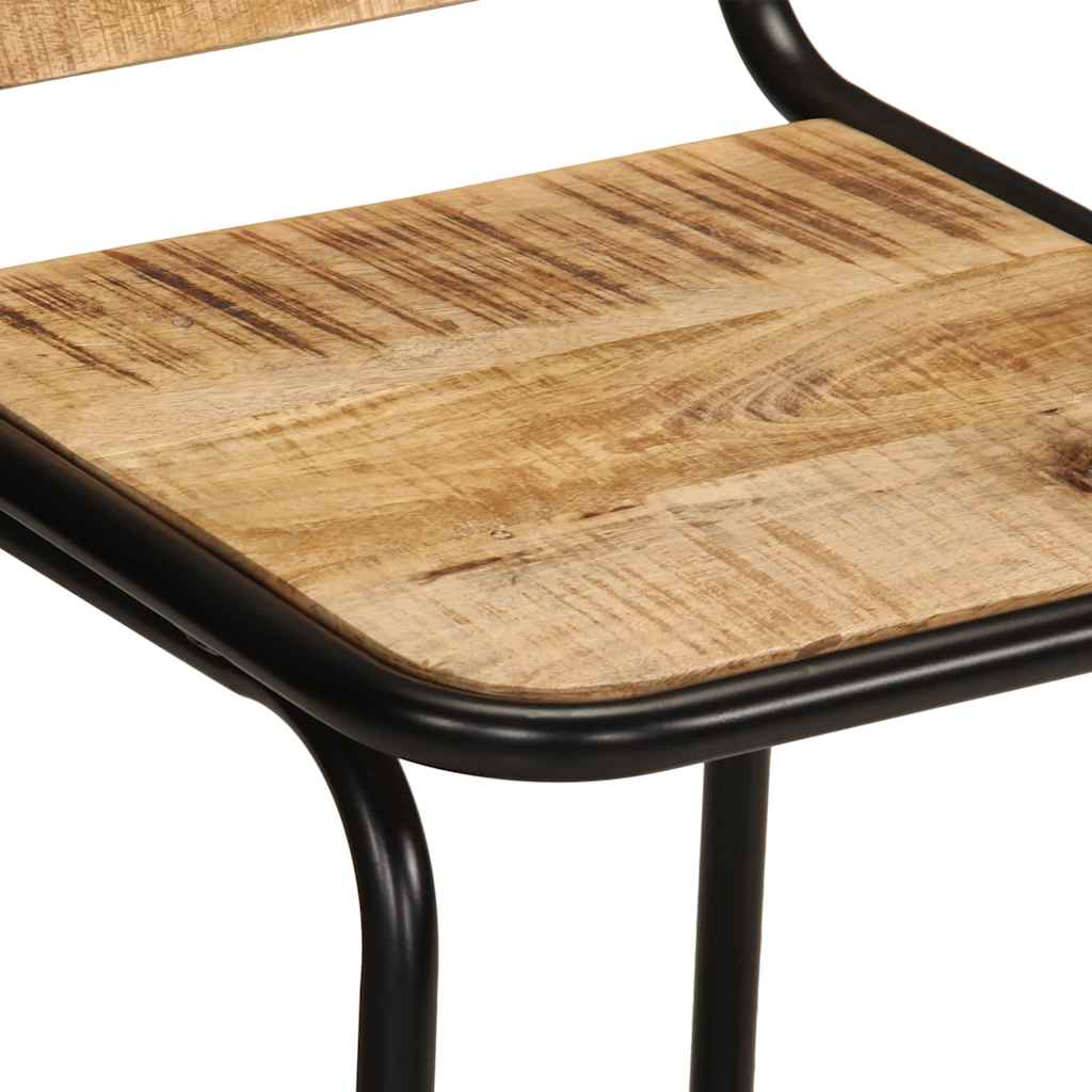 vidaXL Hokery barowe 4 szt. 46x35,5x70 cm Drewno lite surowe mango
