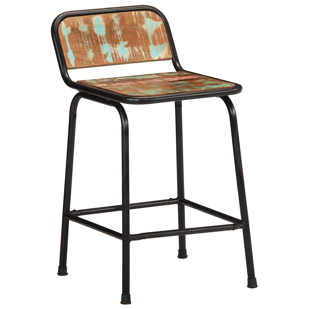 vidaXL Hokery barowe 4 szt. 46x35,5x70 cm Drewno lite odzyskane