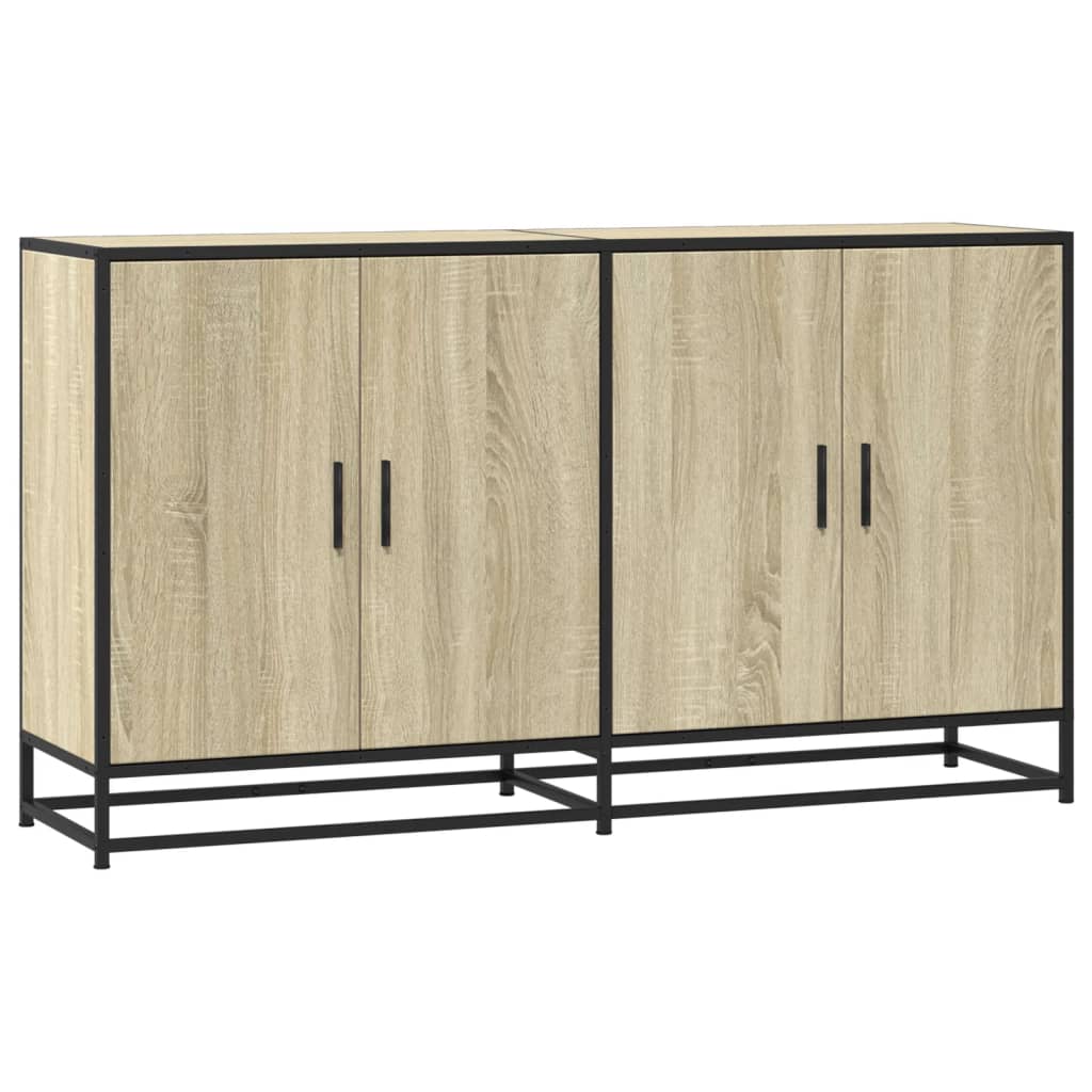 vidaXL Szafka, dąb sonoma, 134x35x76 cm, materiał drewnopochodny