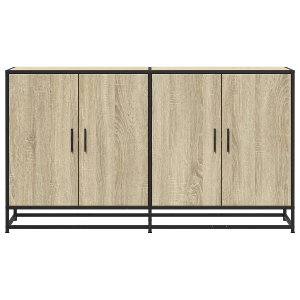 vidaXL Szafka, dąb sonoma, 134x35x76 cm, materiał drewnopochodny
