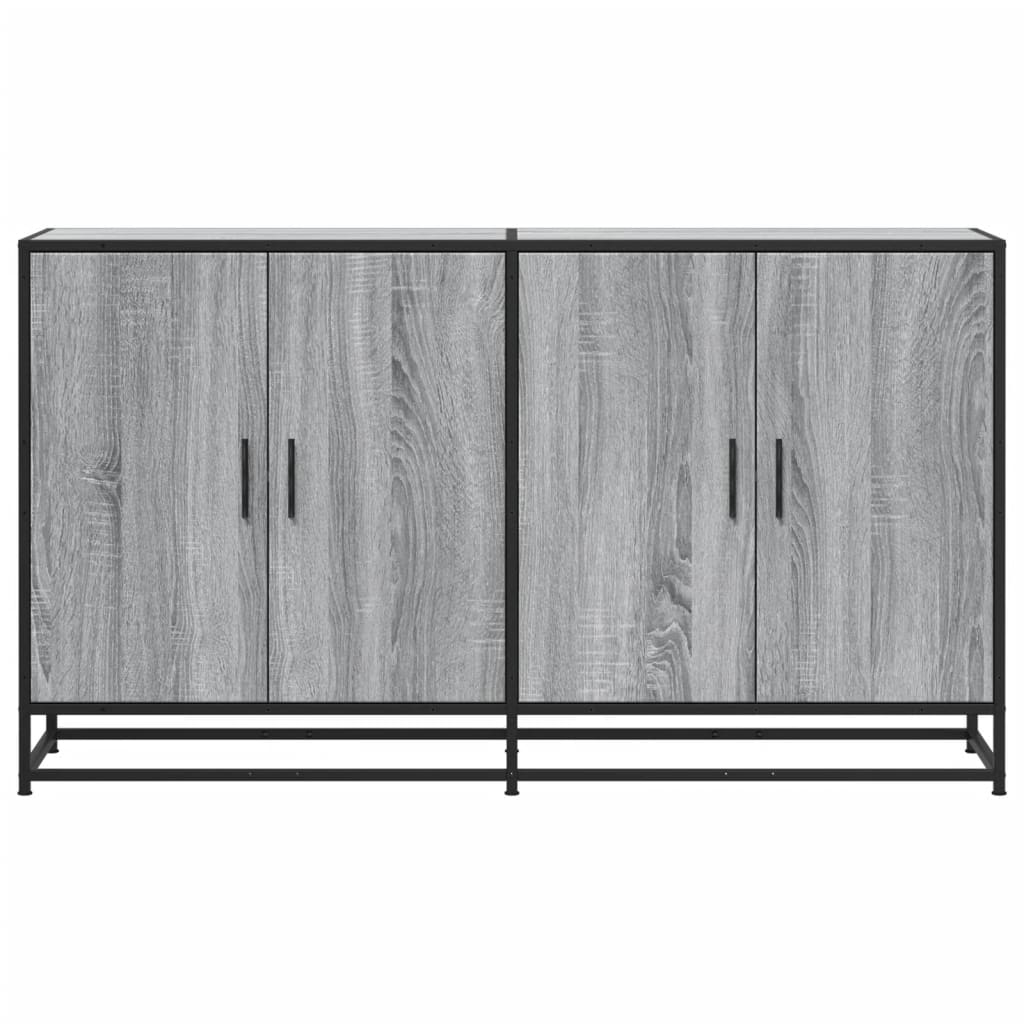 vidaXL Szafka, szary dąb sonoma, 134x35x76 cm, materiał drewnopochodny