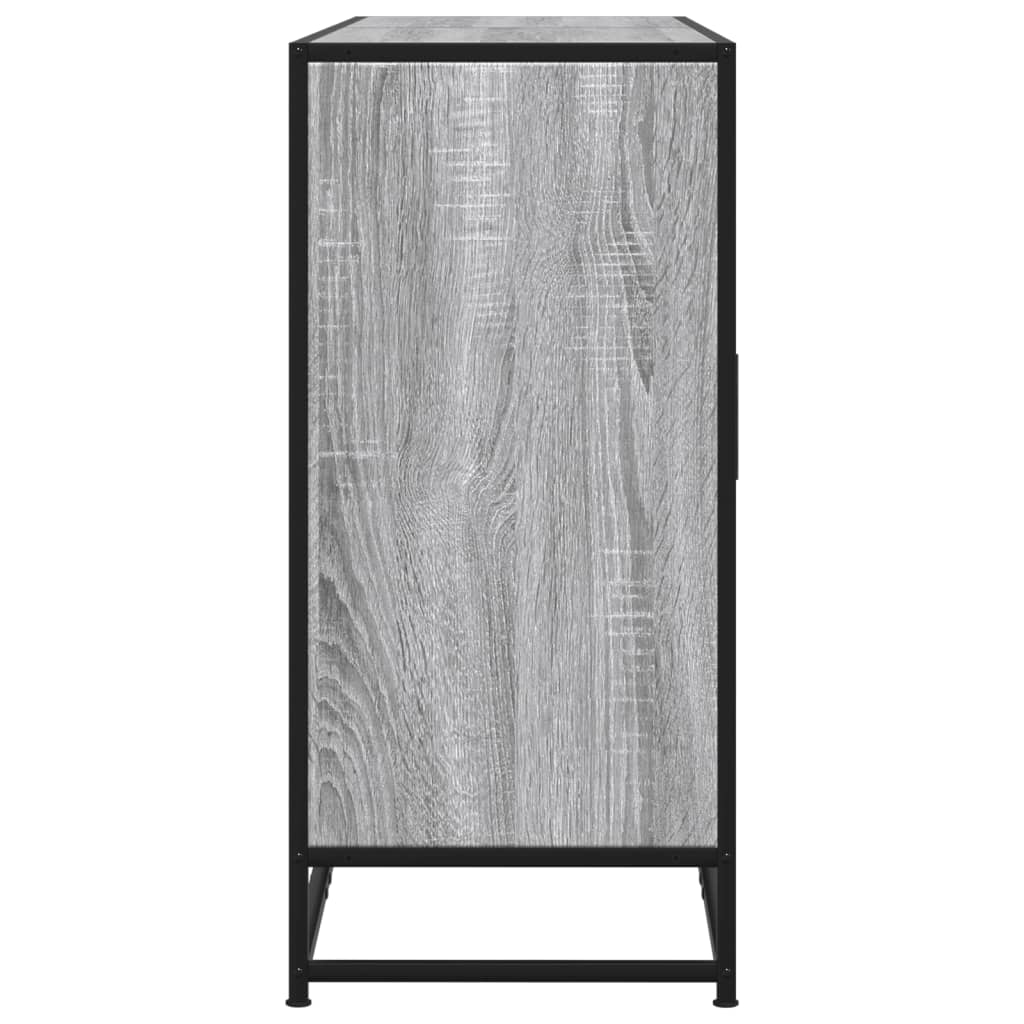 vidaXL Szafka, szary dąb sonoma, 134x35x76 cm, materiał drewnopochodny
