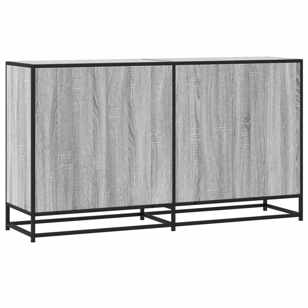 vidaXL Szafka, szary dąb sonoma, 134x35x76 cm, materiał drewnopochodny
