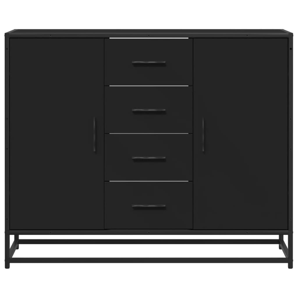 vidaXL Szafka, czarna, 92x35x76 cm, materiał drewnopochodny