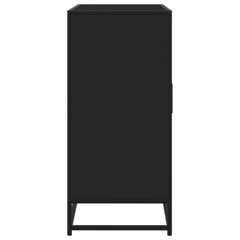 vidaXL Szafka, czarna, 92x35x76 cm, materiał drewnopochodny