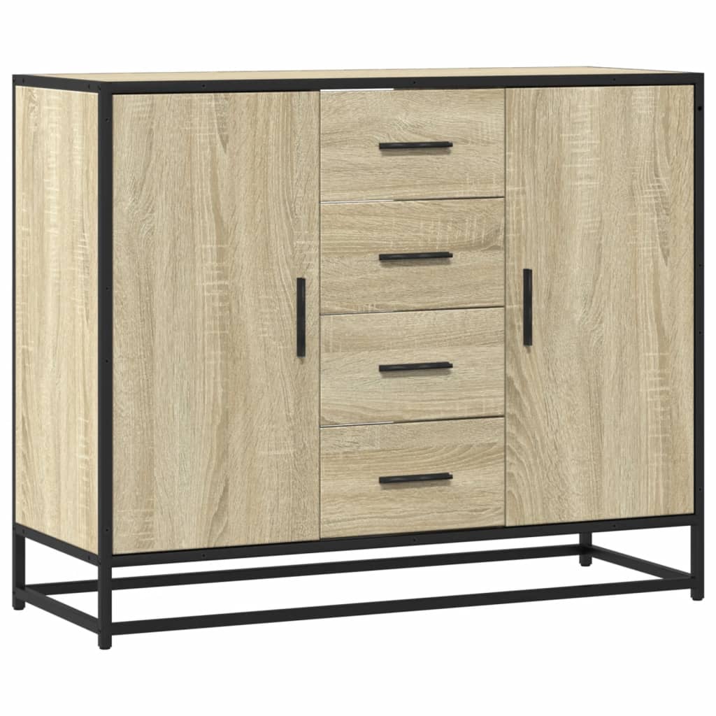 vidaXL Szafka, dąb sonoma, 92x35x76 cm, materiał drewnopochodny