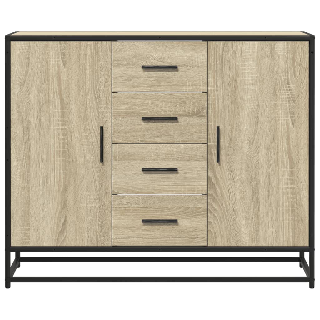 vidaXL Szafka, dąb sonoma, 92x35x76 cm, materiał drewnopochodny