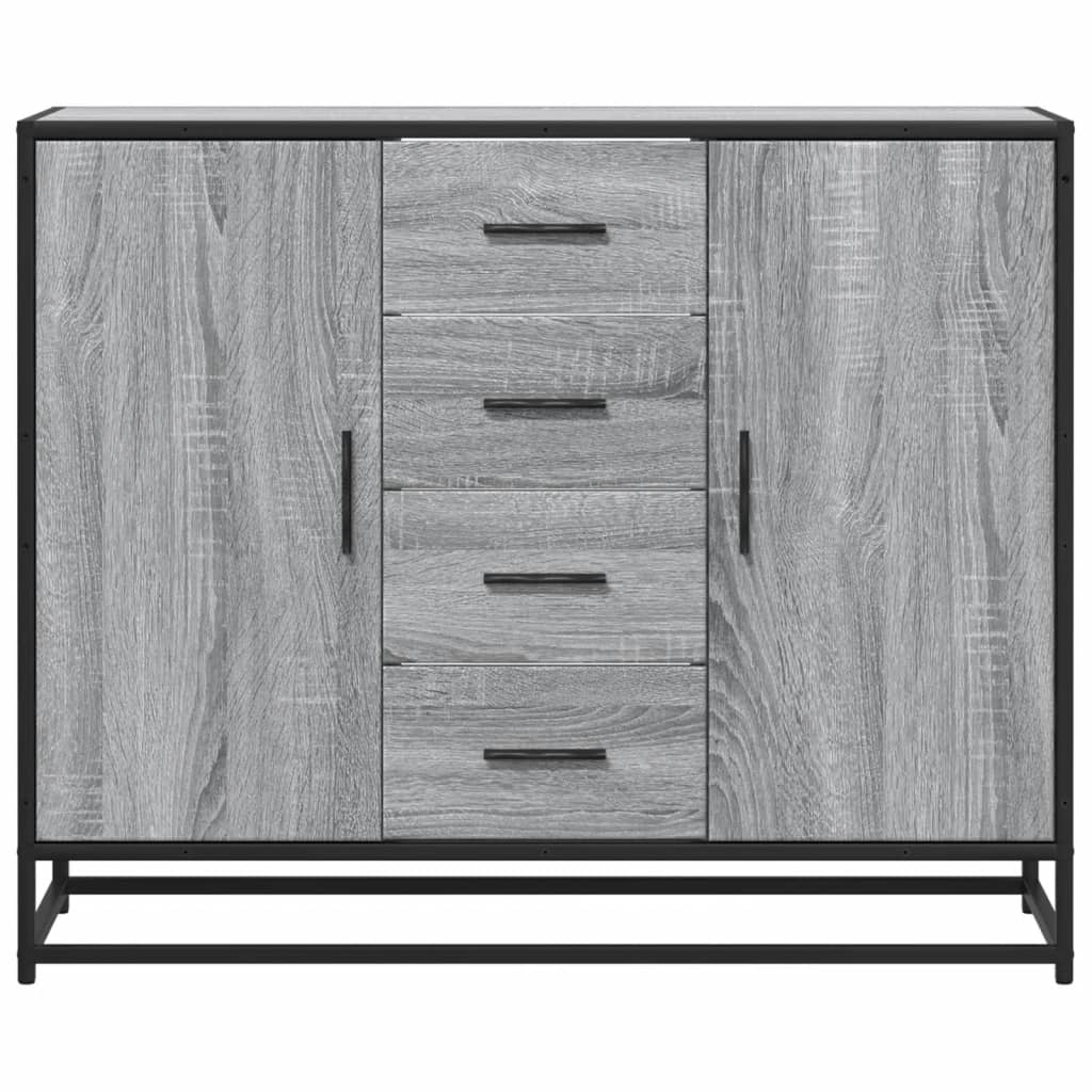 vidaXL Szafka, szary dąb sonoma, 92x35x76 cm, materiał drewnopochodny