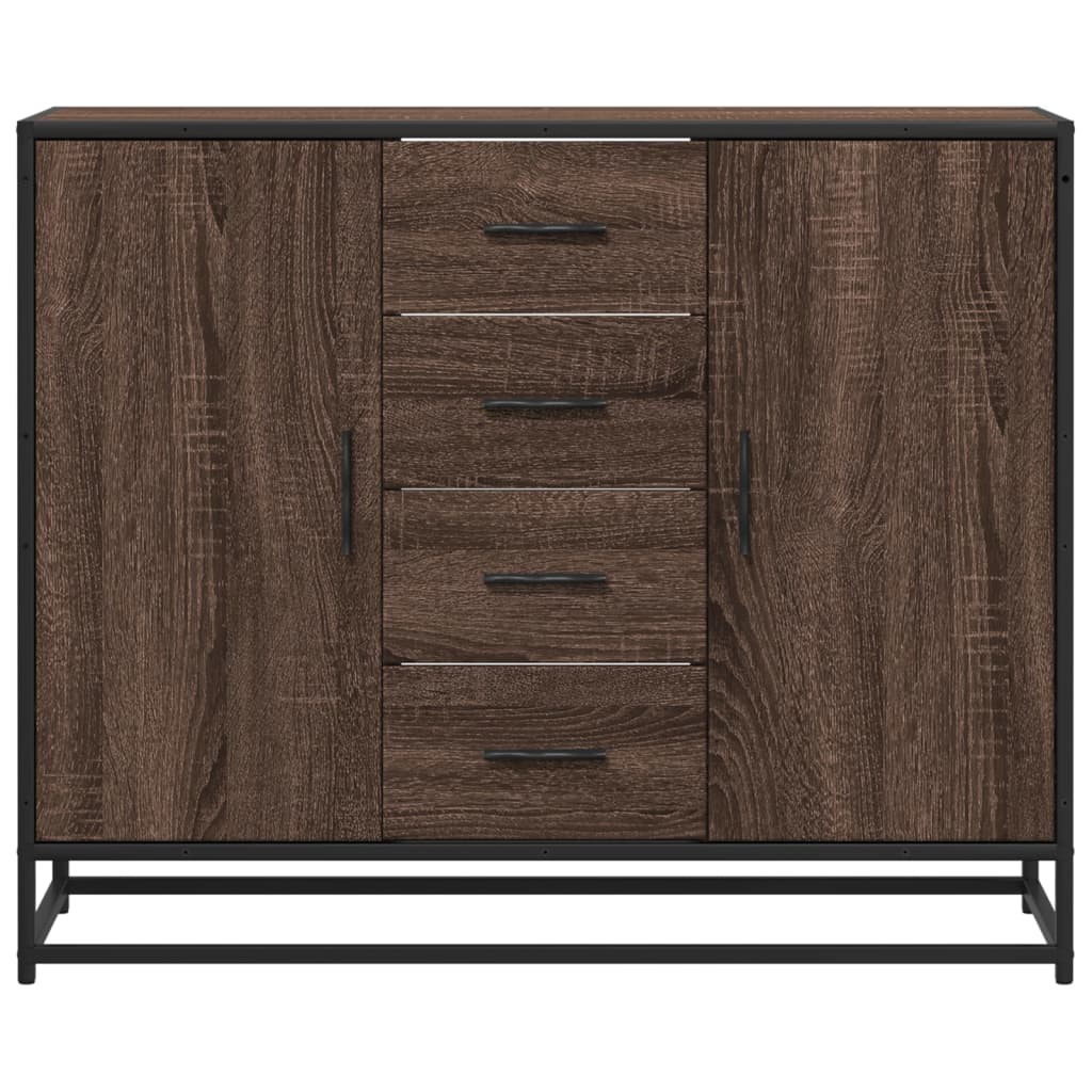 vidaXL Szafka, brązowy dąb, 92x35x76 cm, materiał drewnopochodny