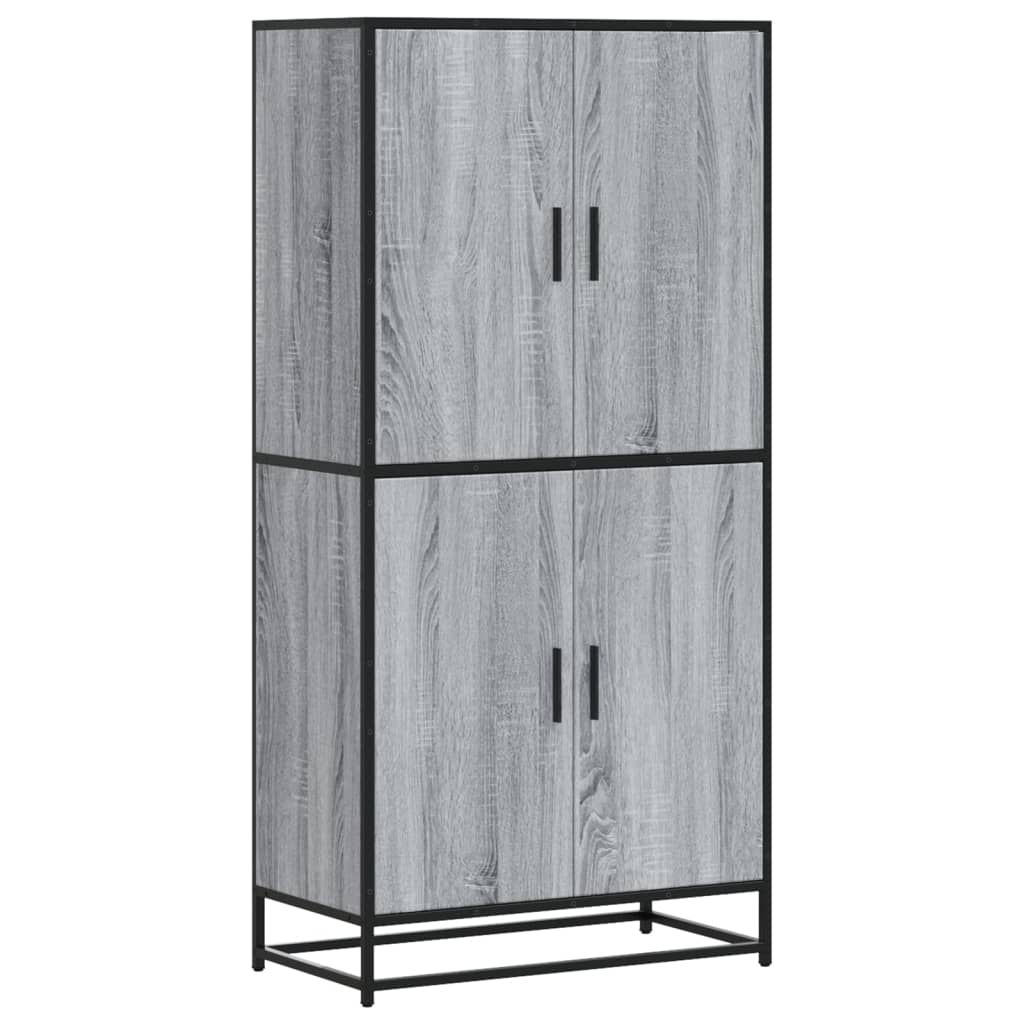 vidaXL Wysoka szafka, szary dąb sonoma, 68x35x139 cm