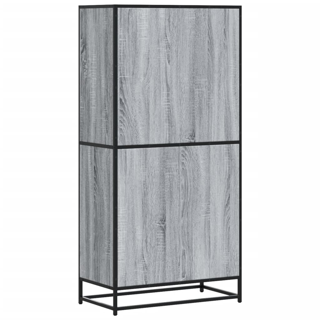 vidaXL Wysoka szafka, szary dąb sonoma, 68x35x139 cm