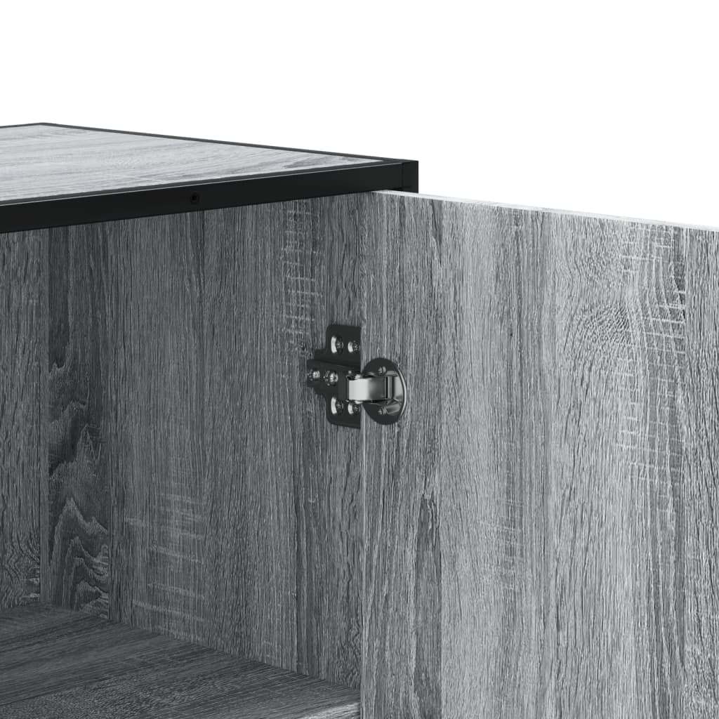 vidaXL Wysoka szafka, szary dąb sonoma, 68x35x139 cm