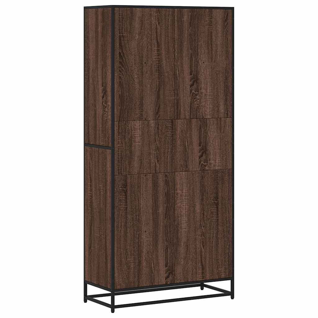 vidaXL Regał, brązowy dąb, 80,5x35x170,5 cm, materiał drewnopochodny
