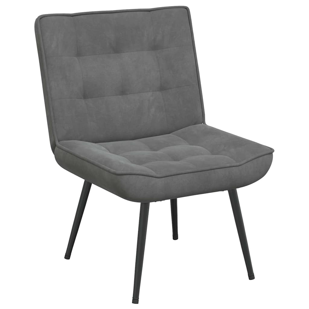 vidaXL Fotel relaksacyjny, ciemnoszary, 64x74x84 cm, aksamitny